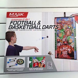 Brand New Majik Oversized 2 in 1 Football Basketball Darts Double Sided Targets